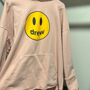 drew house pink hoodie